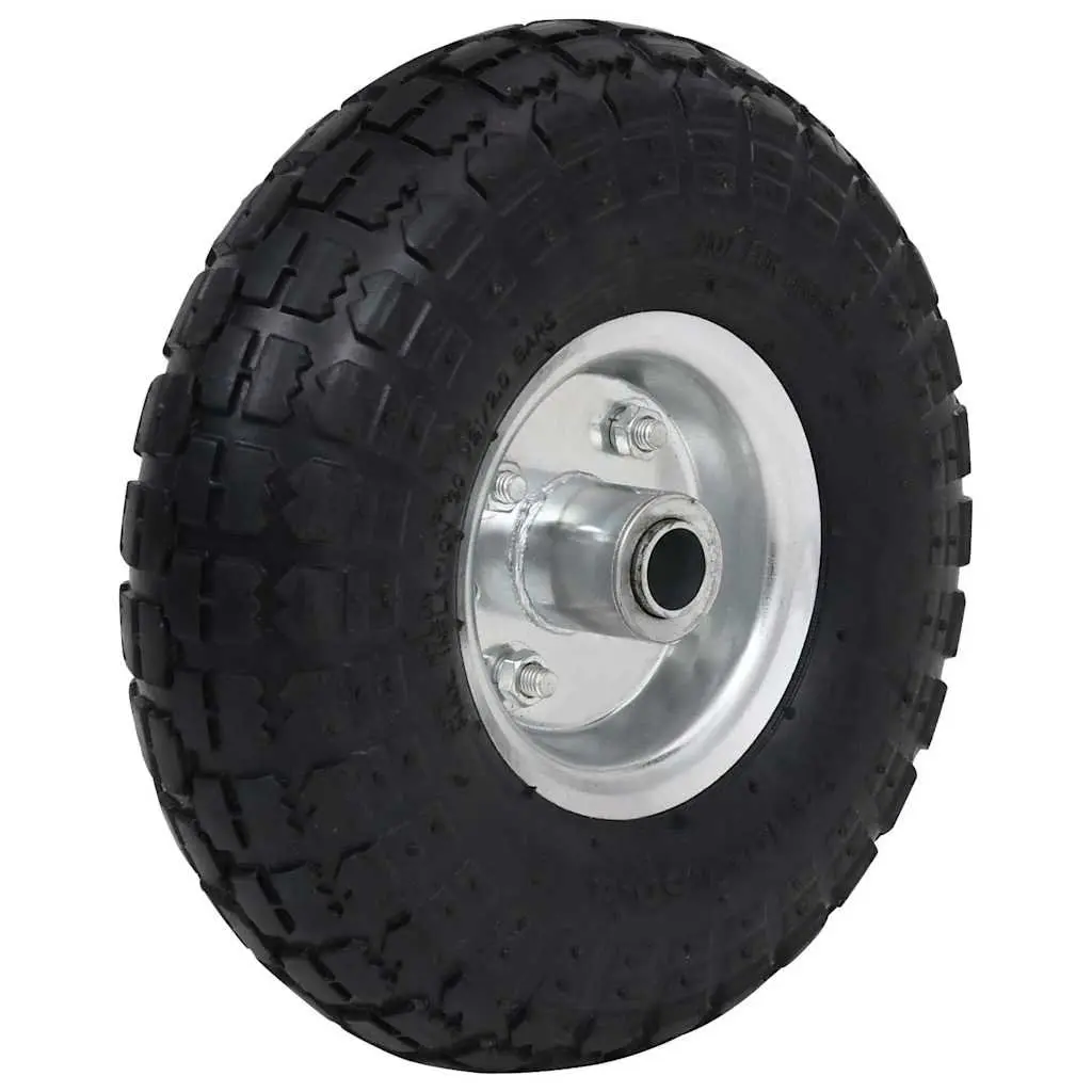 Sack Truck Spare Wheels 2pc Rubber Pneumatic Tyres Heavy Duty Hand Trolley Cart