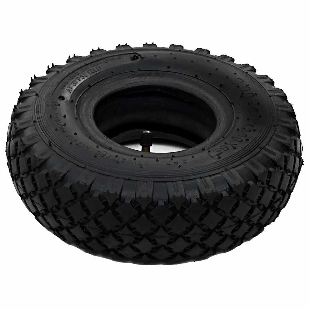Sack Truck Tyres Inner Tubes Rubber Set 3.00-4 260x85 for Trolleys Carts Hand Trucks Dollies Wheelbarrows