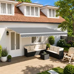 Retractable Awning Frame Specifications: 450 x 300 cm, Aluminium