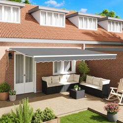 500 x 300 cm Retractable Awning Frame, Aluminium Construction
