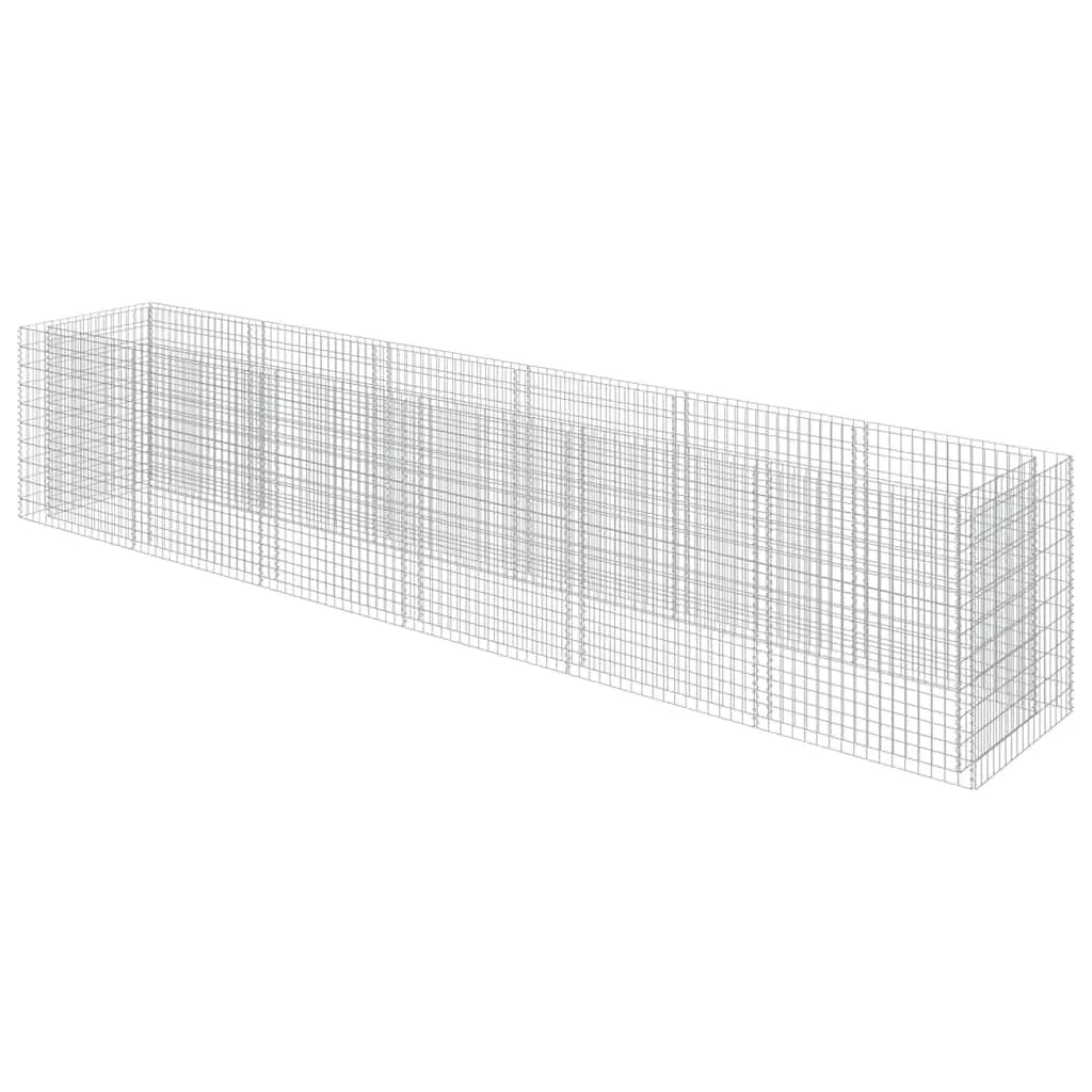 Gabion Raised Bed Garden Planter 540x90x100 cm Silver