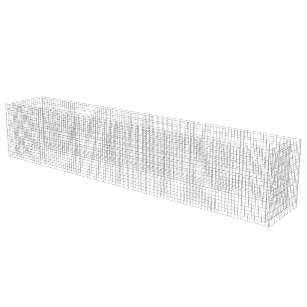 Gabion Raised Bed Garden Planter 540x90x100 cm Silver