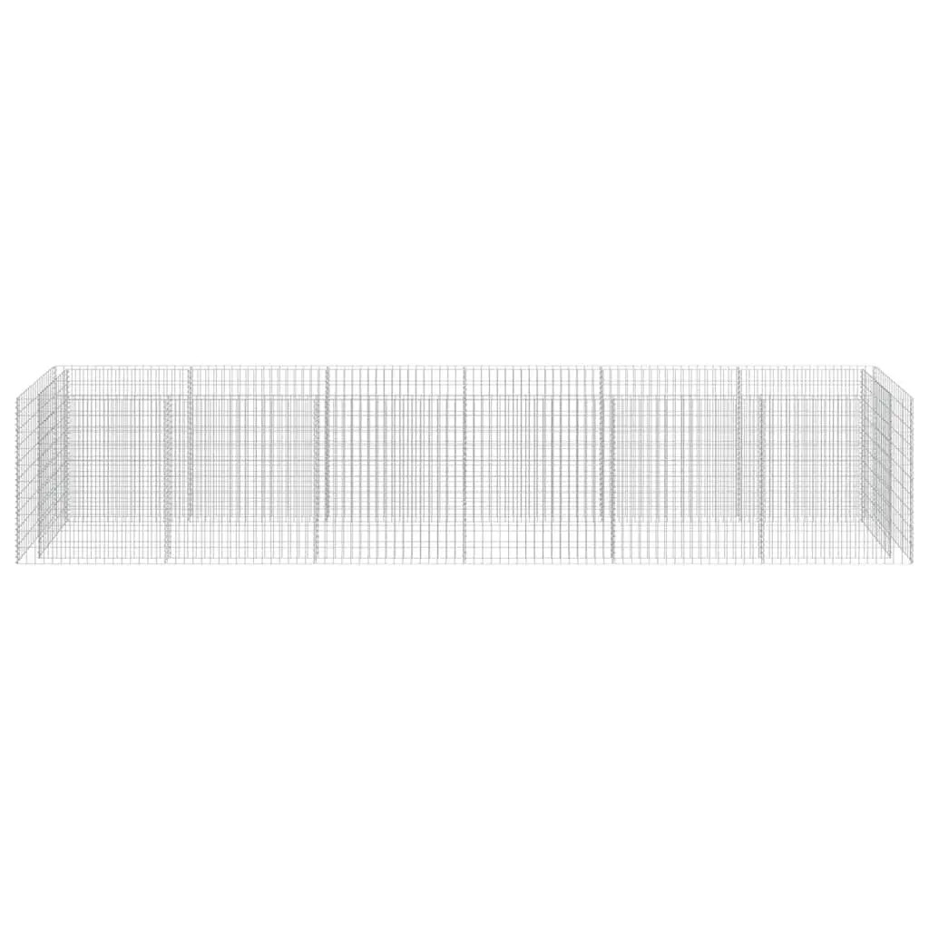 Gabion Raised Bed Garden Planter 540x90x100 cm Silver