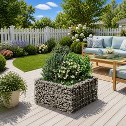 Gabion Raised Bed Planter Dimensions: 90x90x50 cm