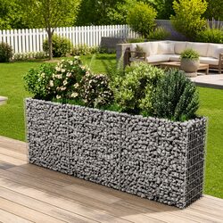 Gabion Raised Garden Bed: Dimensions 270x50x100 cm