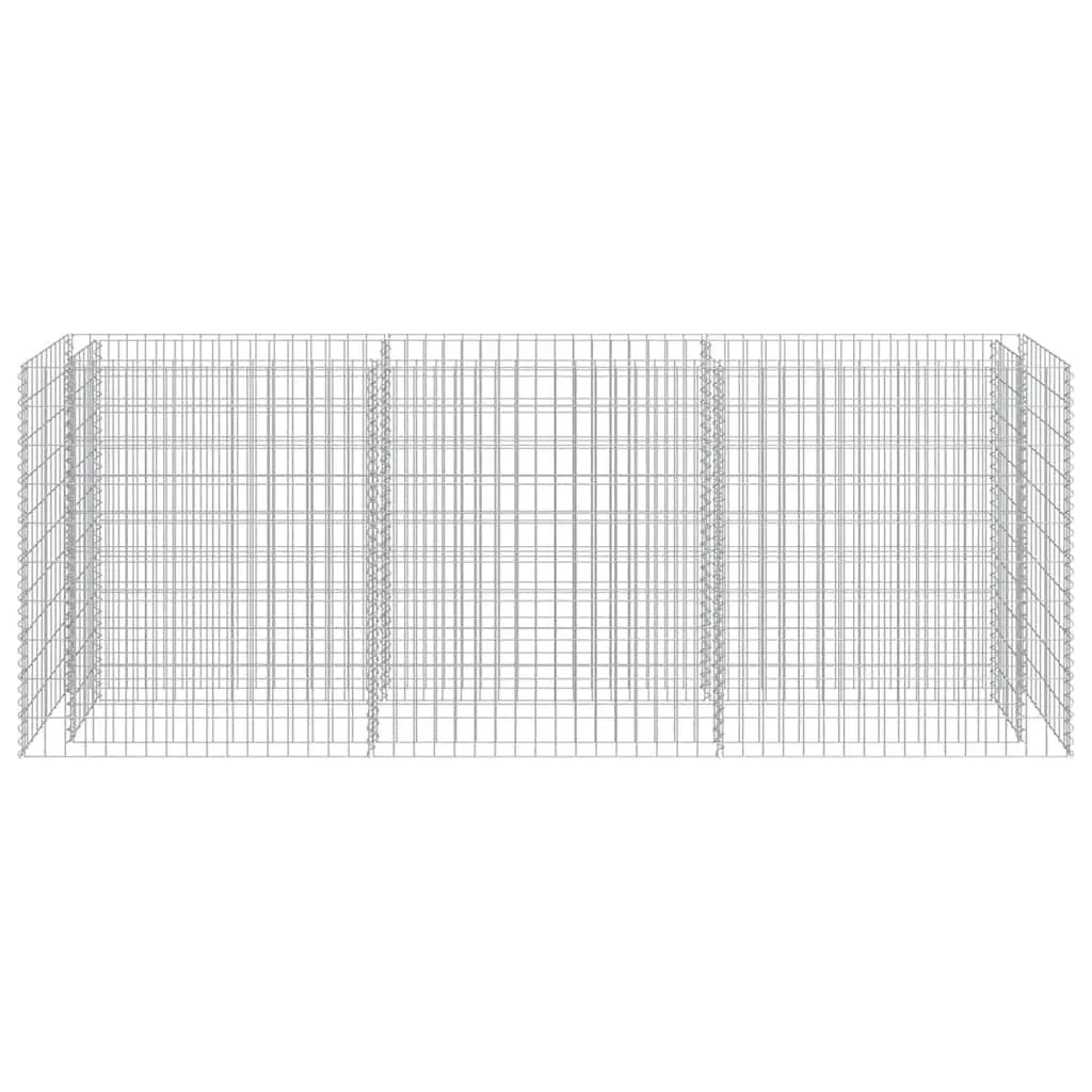 Gabion Raised Garden Bed Silver Galvanised Steel 270x50x100cm Planter Border