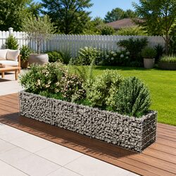 Gabion Raised Garden Bed Specifications: Galvanised Steel 270x50x50 cm