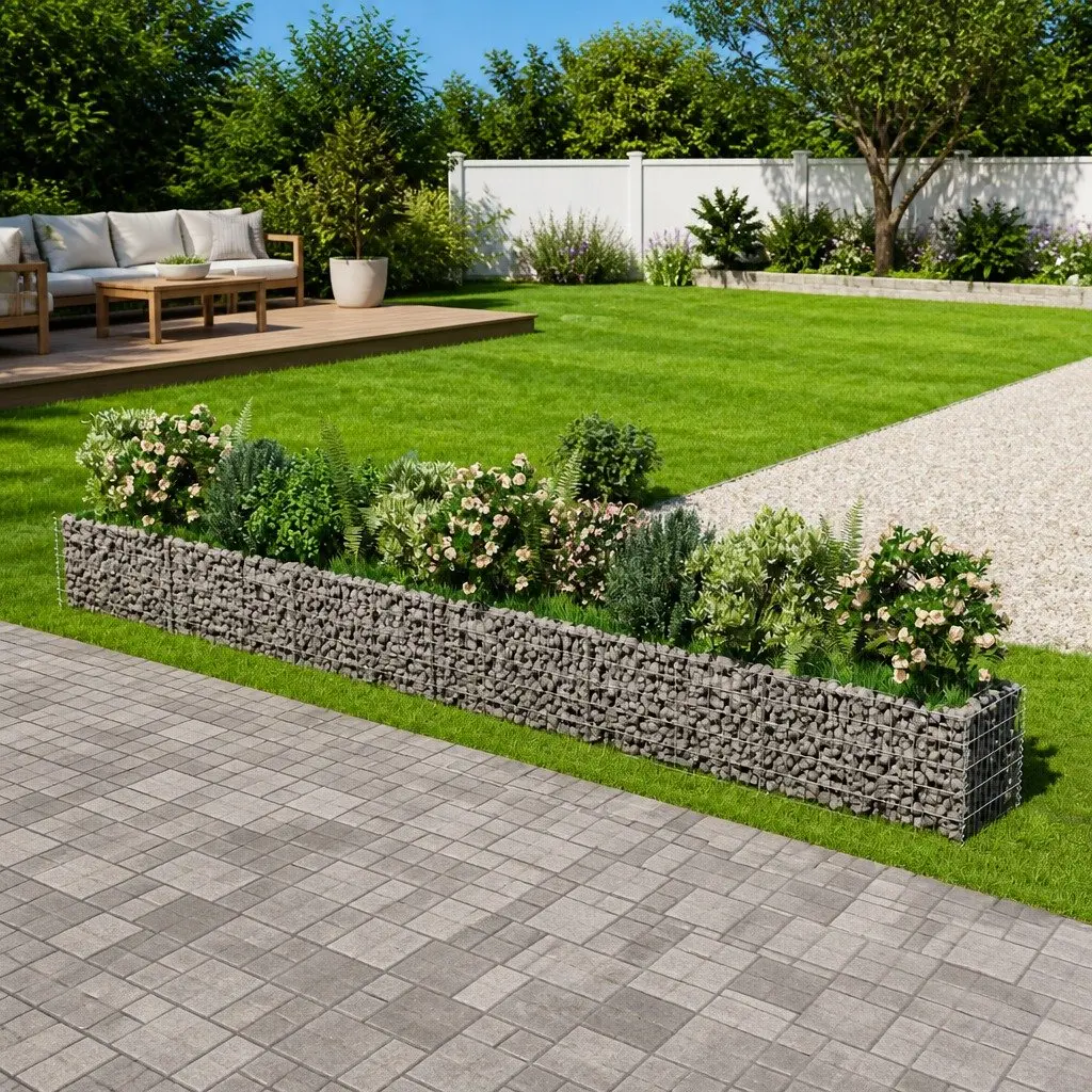 Gabion Raised Garden Bed Planter Box Outdoor 540x50x50 cm