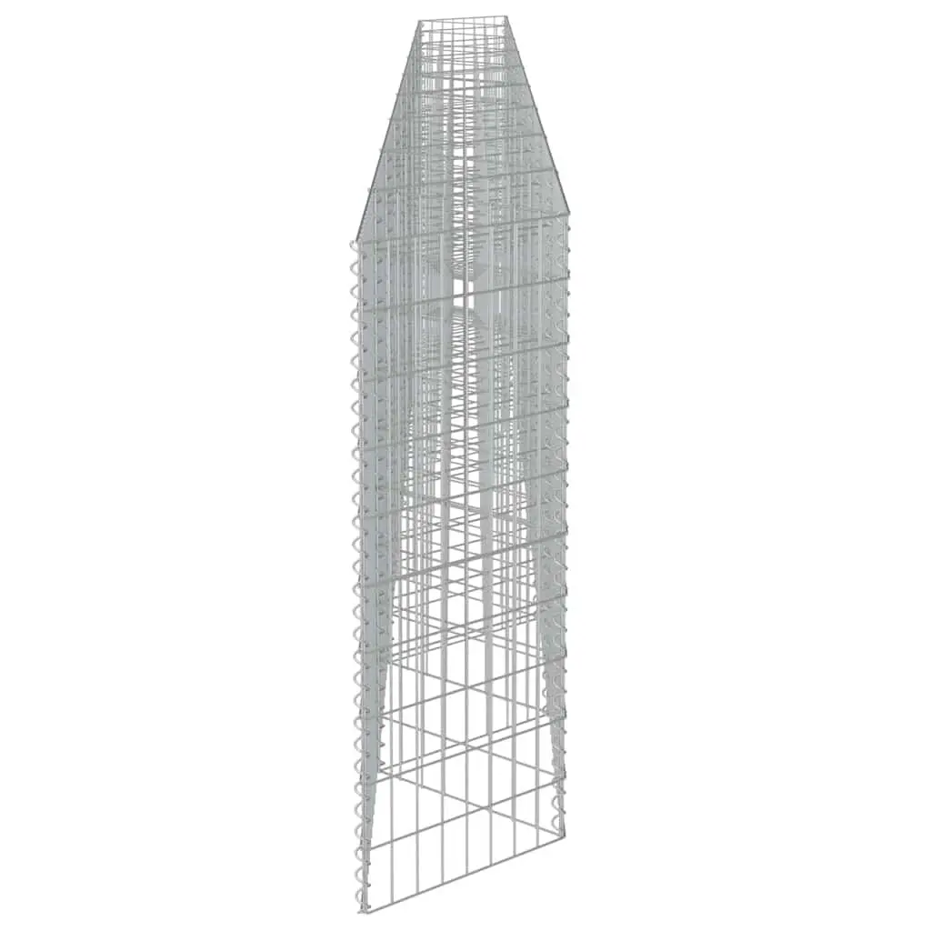 Gabion Wall Panel Outdoor Garden 630 x 30 x 100 cm Galvanised Steel Retaining Barrier Planter