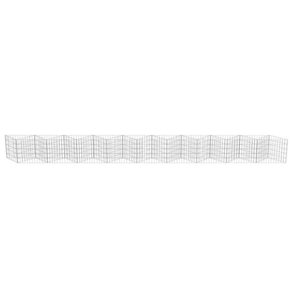 Gabion Wall Fence Panel Retaining Garden Barrier Raised Bed Planter 630x30x50cm