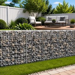 Gabion Wall Basket - 200x20x85 cm in Galvanised Steel