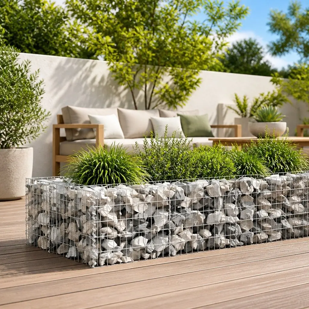 Gabion Wall for Yard and Garden 600 x 50 x 50 cm Silver Galvanised Steel Retaining Fence Barrier Panel