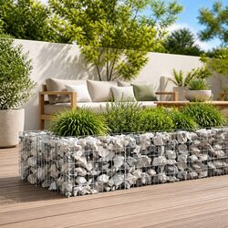 Gabion Wall Specifications: 600 x 50 x 50 cm, Galvanised Steel