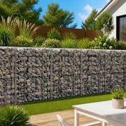 Gabion Wall Specifications: Silver Steel Fence 600x30x100cm