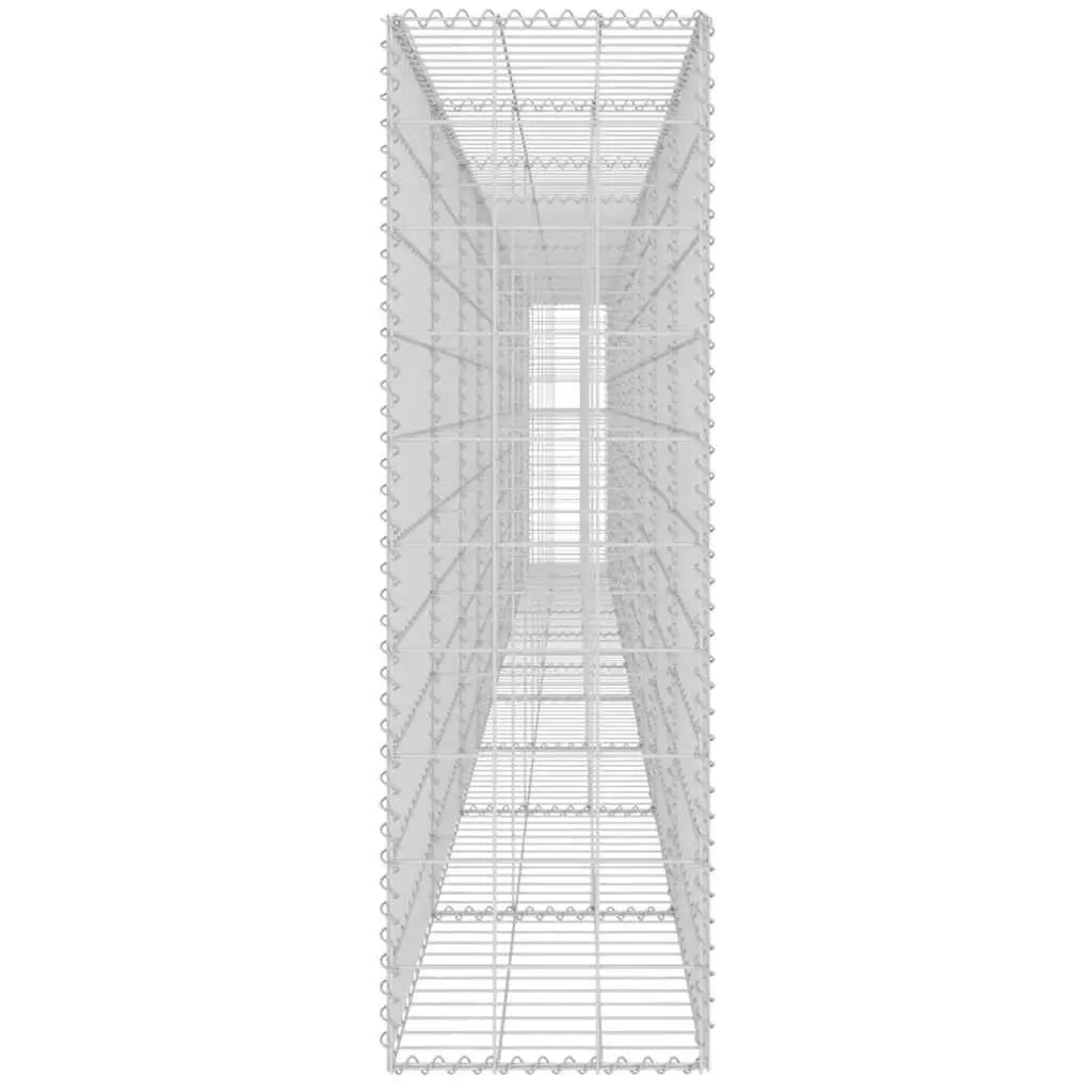 Gabion Wall 600x30x100cm for Garden Use Silver Steel Retaining Barrier