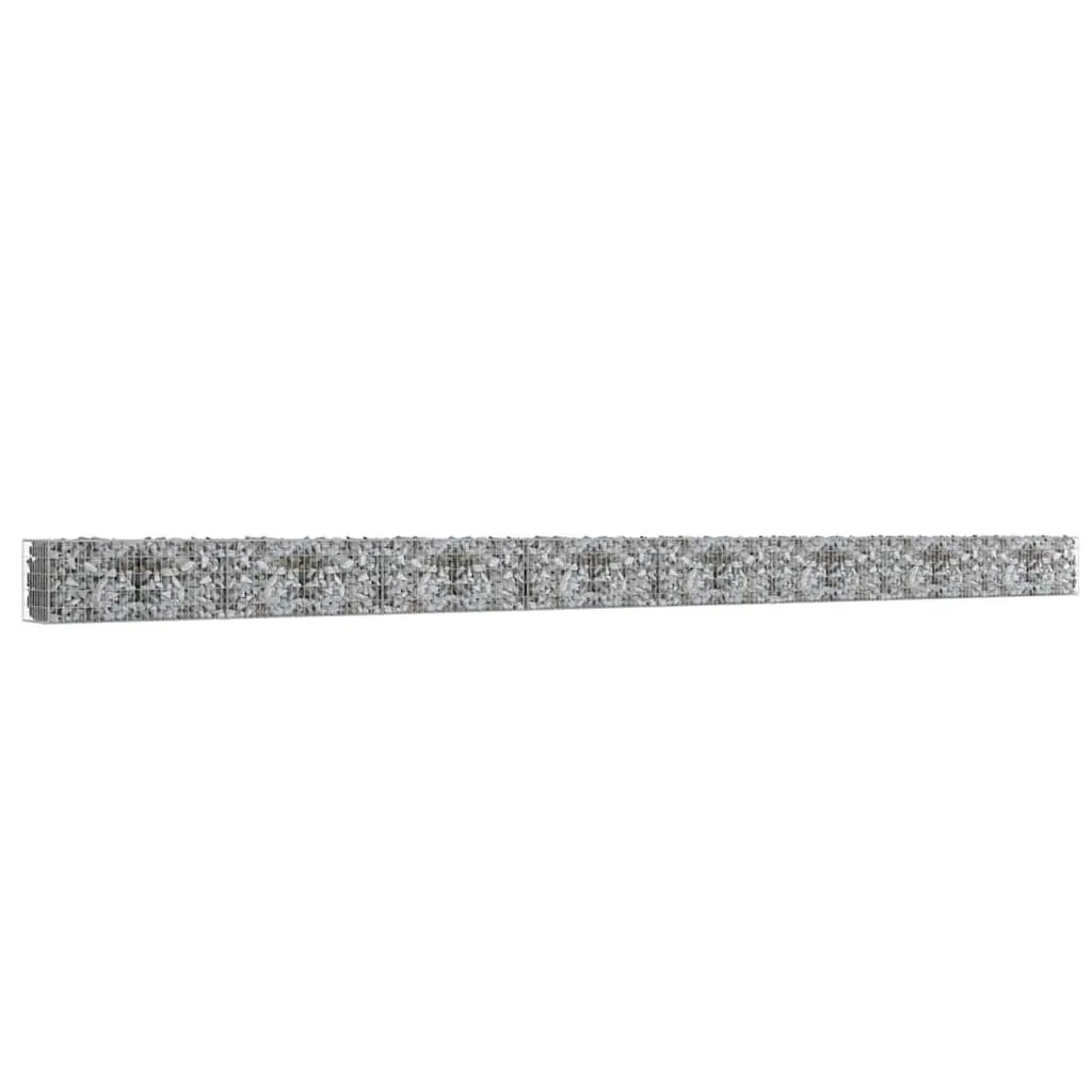 Gabion Wall Fence Panel Garden 900x50x50 cm Silver