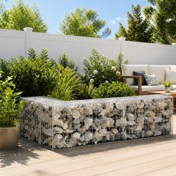 Gabion Wall Panel 300 x 50 x 50 cm - Galvanised Steel Construction