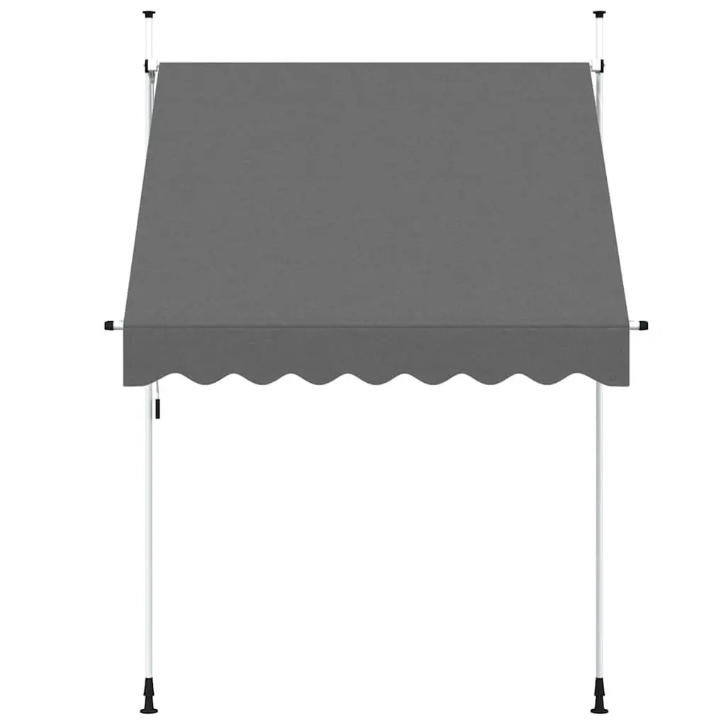 Manual Retractable Awning 200cm Window Door Terrace Balcony Garden Outdoor