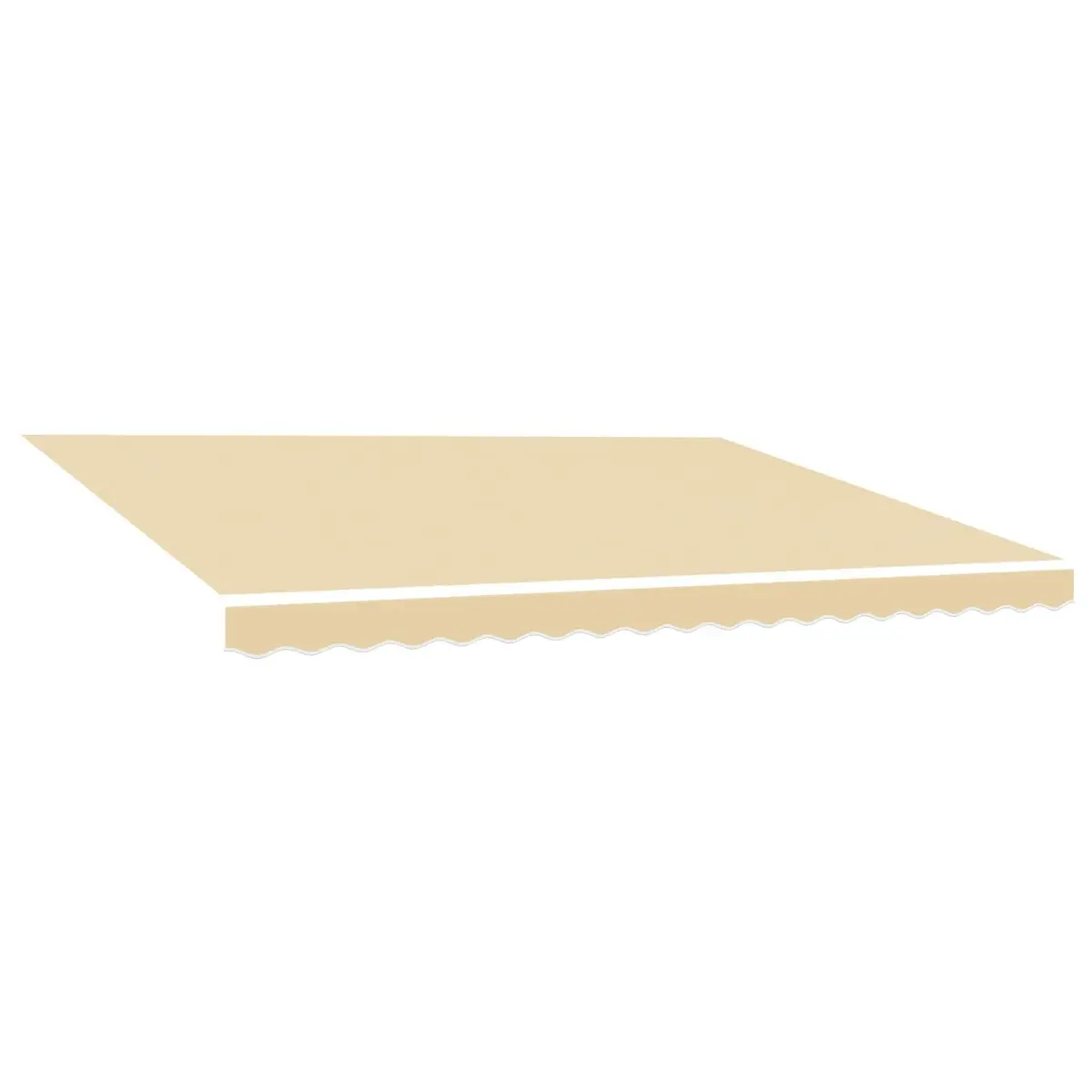 Awning Replacement Fabric Outdoor Patio Shade 5x3m Cream