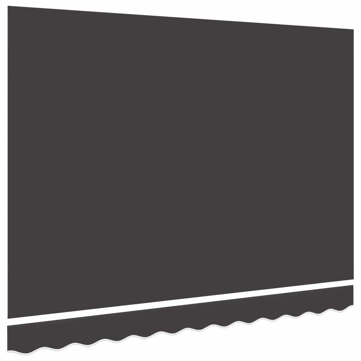 Awning Replacement Fabric Anthracite Grey 3.5x2.5 m UV Resistant Polyester