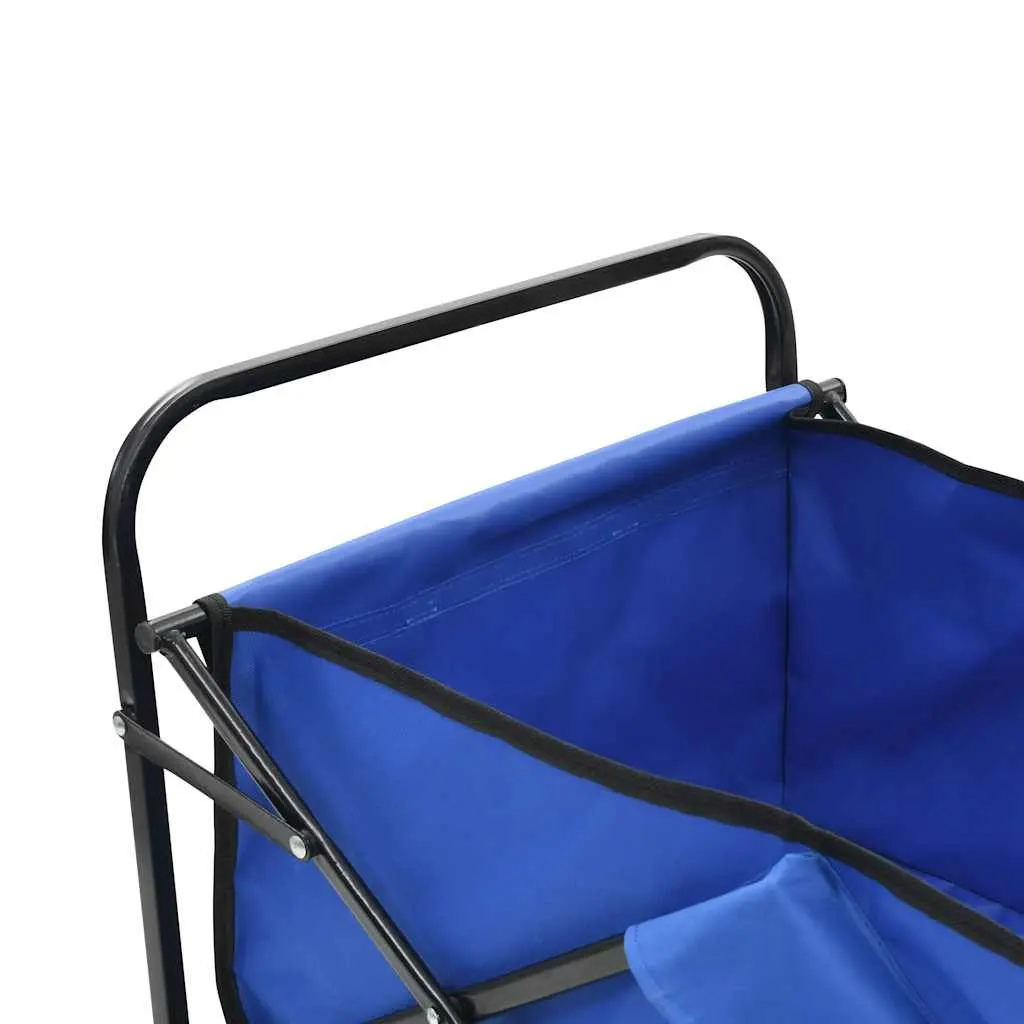 Folding Hand Trolley Steel Frame 75kg Load Capacity Garden Home Transport Cart