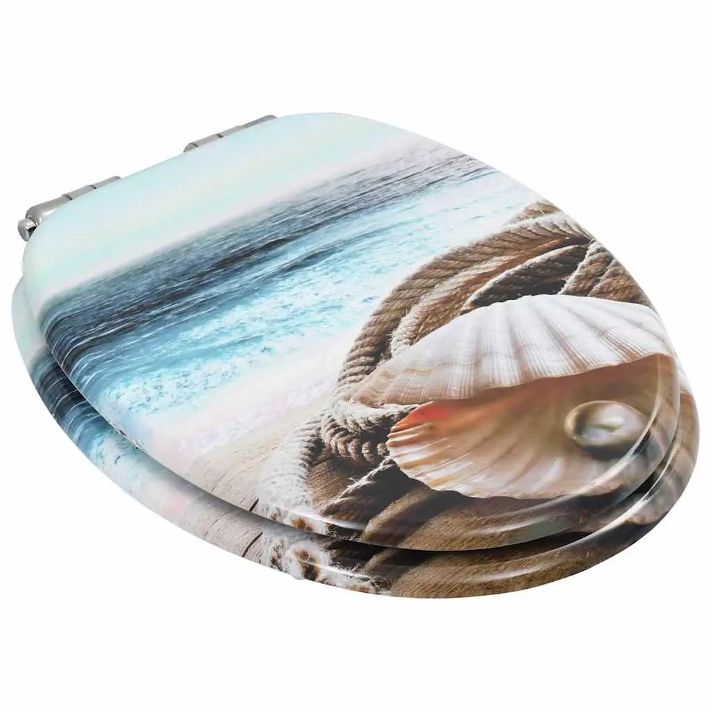 Toilet Seat Bathroom Fixture Multicolour Soft Close Lid
