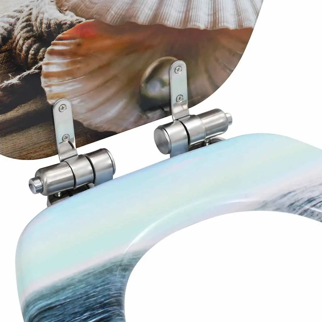 Toilet Seat Bathroom Fixture Multicolour Soft Close Lid