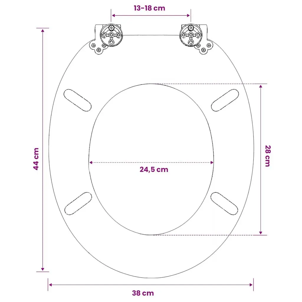 Brown Bamboo Toilet Seat with Lid