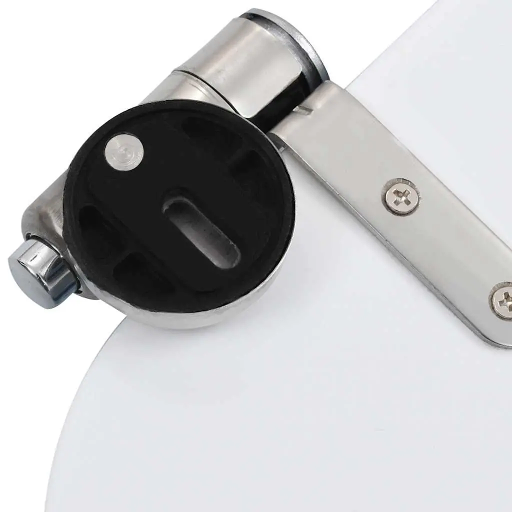 Grey Toilet Seat with Soft Close Function and Adjustable Hinges