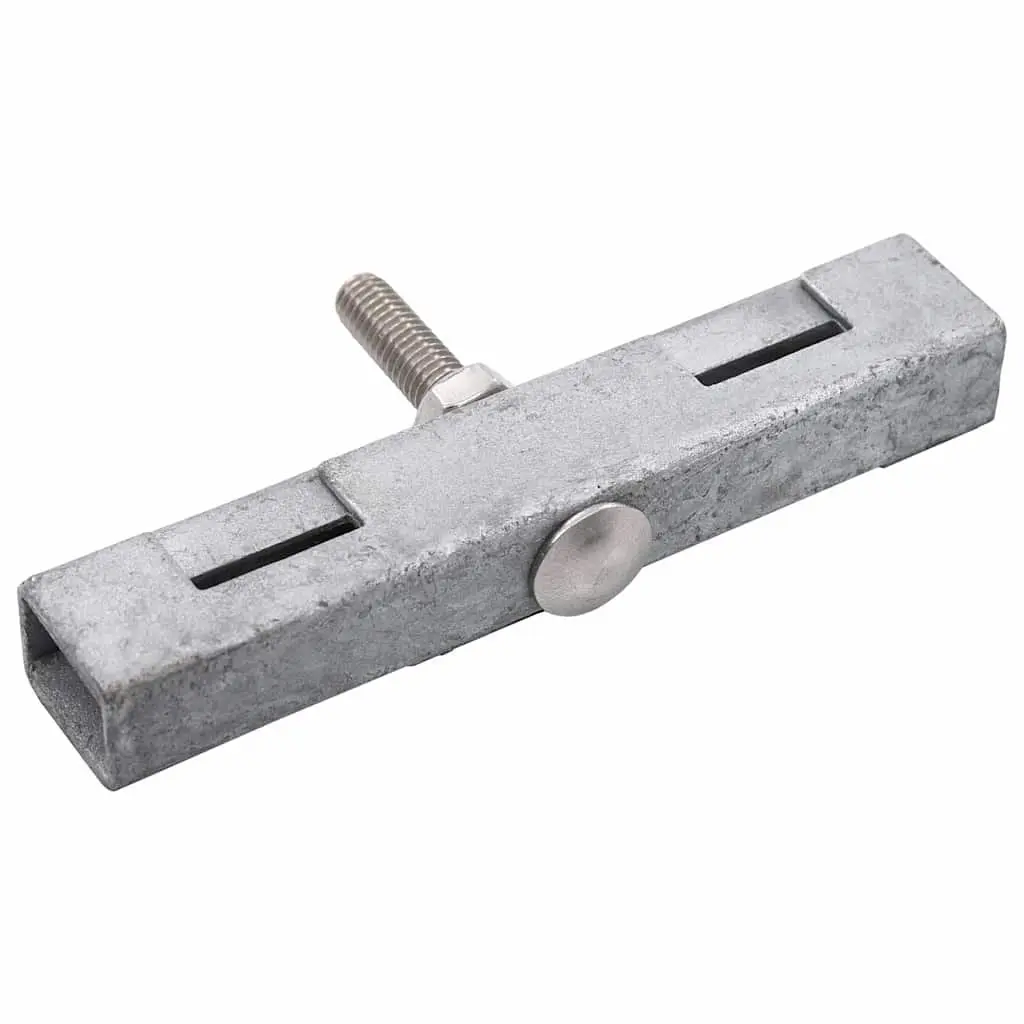 U Mat Connectors for Garden Fencing 10 Sets Silver Galvanized Steel
