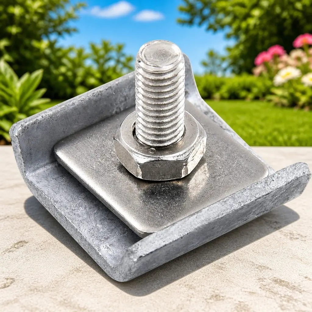 Grid Mat Fence Connector 25 Sets Steel Hot Dip Galvanised Silver Hardware