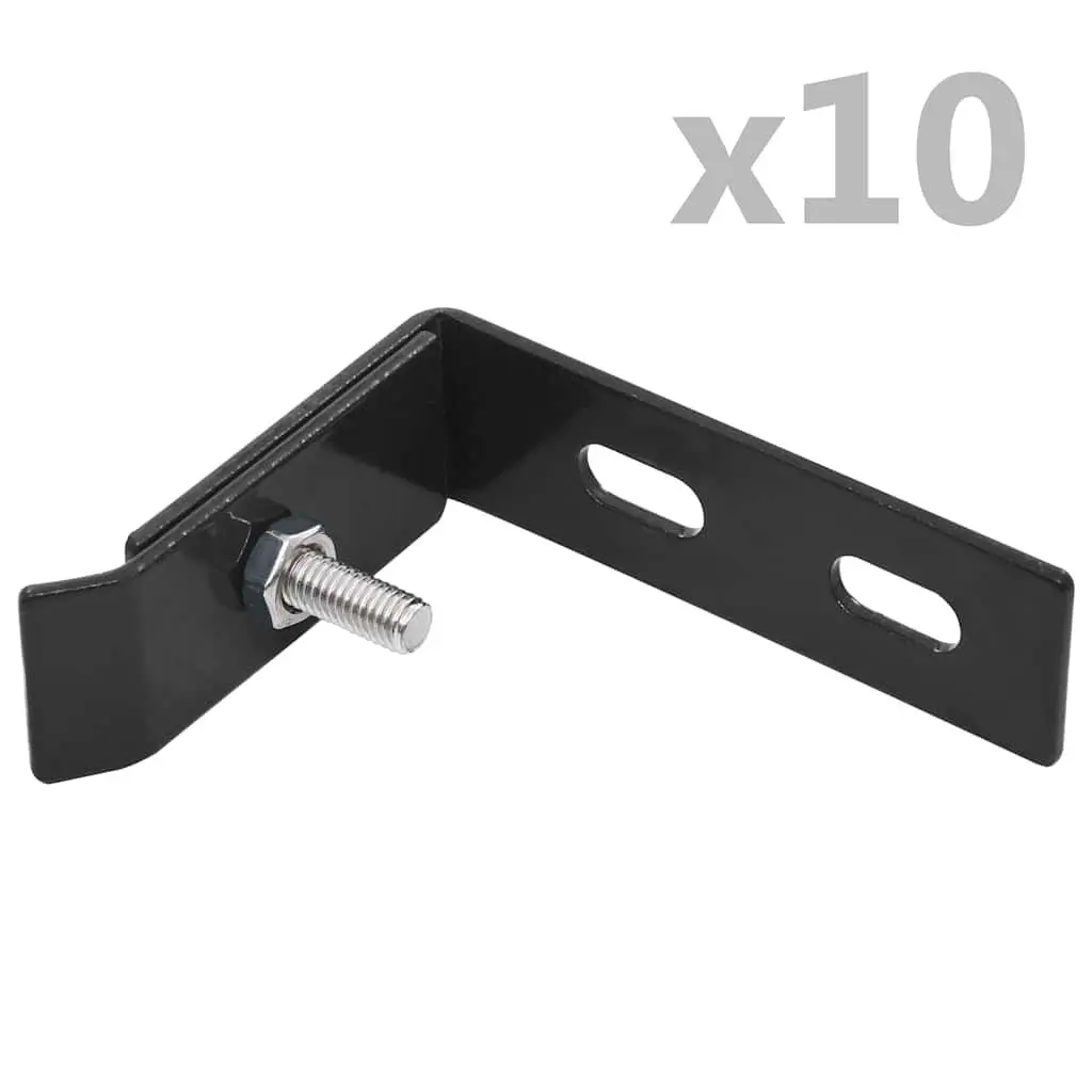 Wall Corner Connector Garden Use 10 Sets Anthracite Fence Reinforcement Brackets