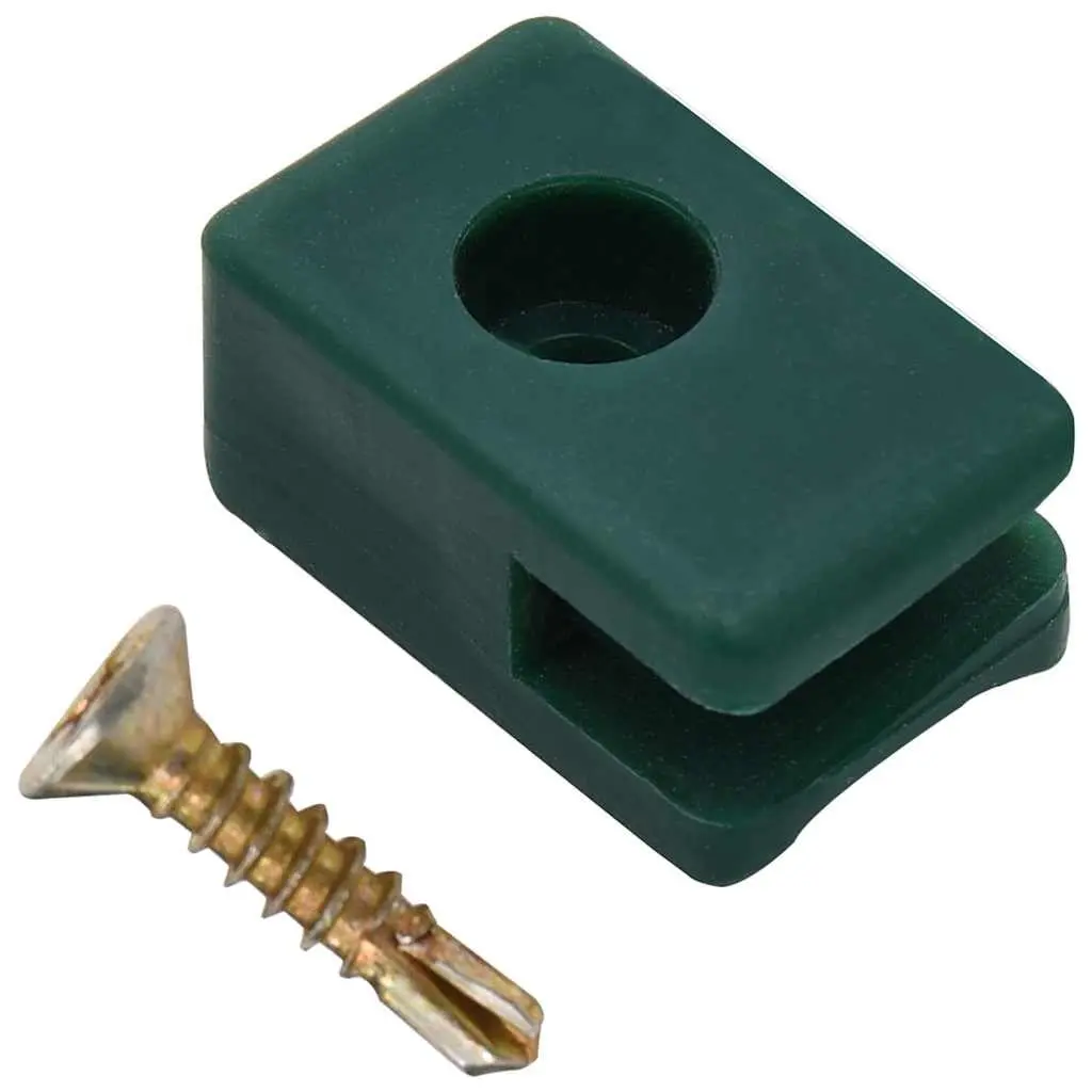 Fence Tension Wire Holder with Screw Garden Fencing Hardware Green 100 Sets