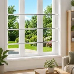 Adjustable Security Window Bars Set of 3 – 710-1200 mm Steel