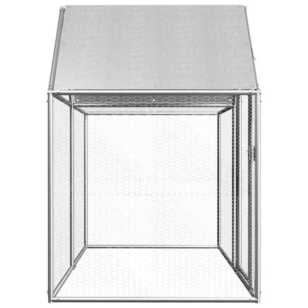 Chicken Coop Garden 2x1x1.5 m Galvanised Steel Poultry House Enclosure