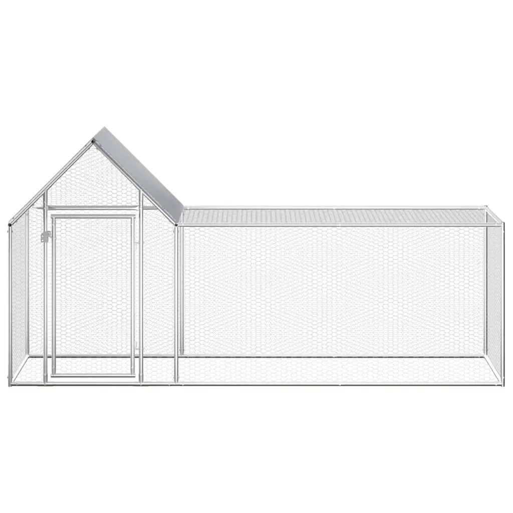 Chicken Coop 3x1x1.5m Galvanised Steel Poultry House Garden Run Enclosure