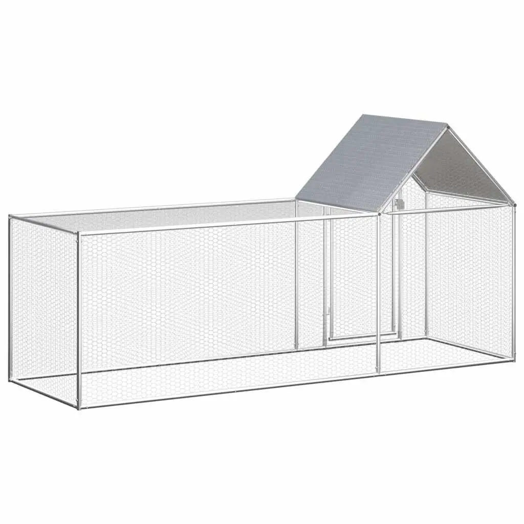 Chicken Coop 3x1x1.5m Galvanised Steel Poultry House Garden Run Enclosure