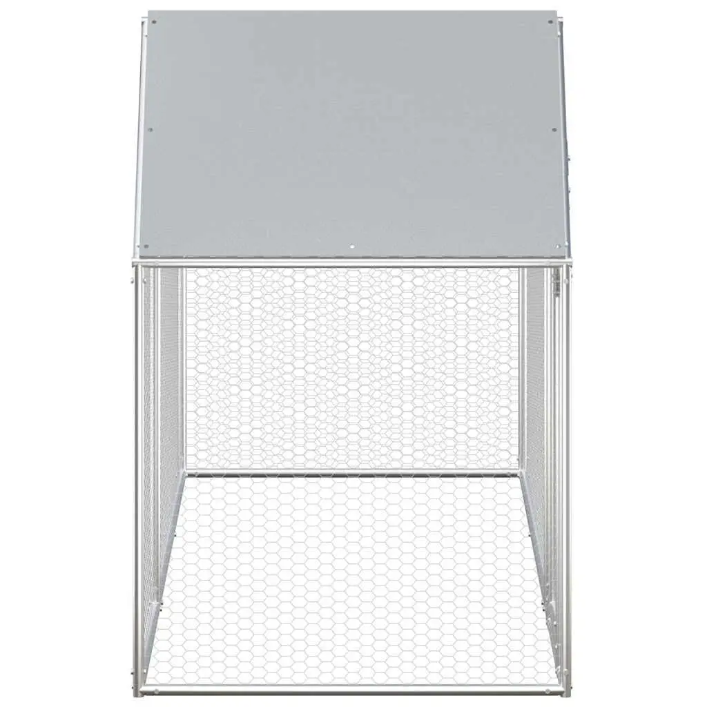 Chicken Coop 3x1x1.5m Galvanised Steel Poultry House Garden Run Enclosure