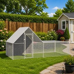 Chicken Coop Dimensions: 4x2x2 m - Galvanised Steel Construction