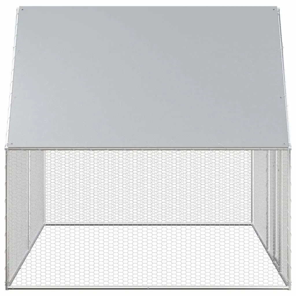 Chicken Coop Garden Poultry House 4x2x2 m Galvanised Steel Enclosure