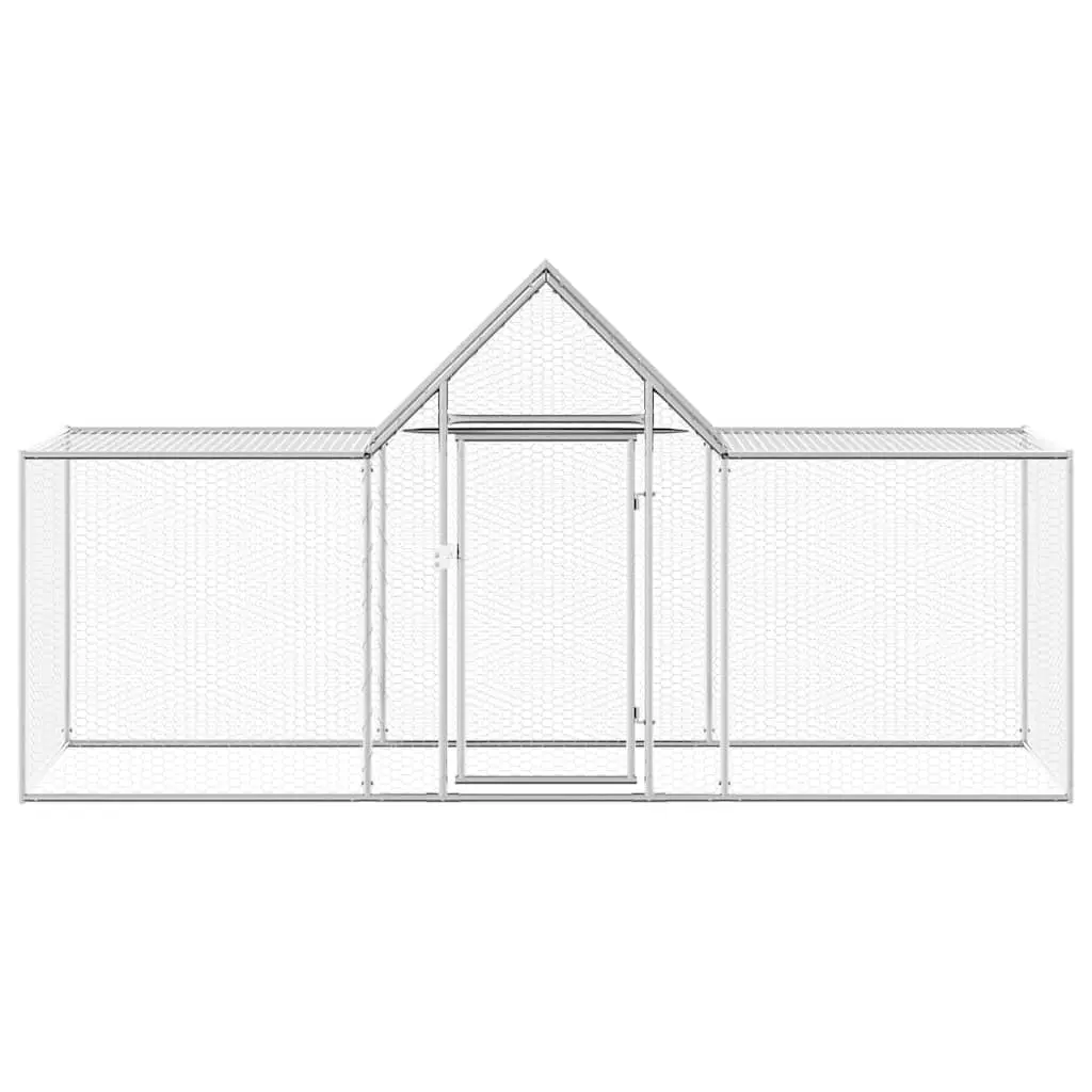 Chicken Coop for Garden 3x1x1.5m Galvanised Steel Poultry House Run Enclosure