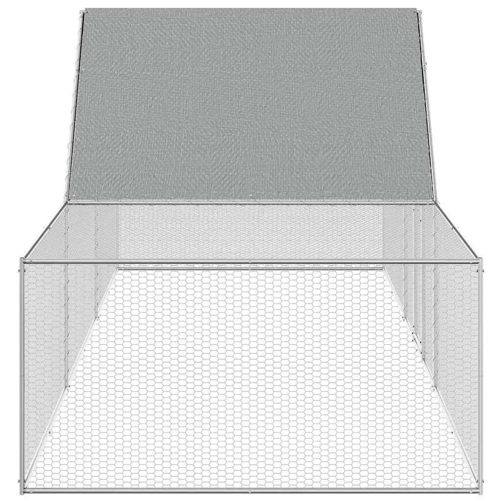 Chicken Coop 6x2x2m Galvanised Steel Poultry House Garden Lockable Door Wire