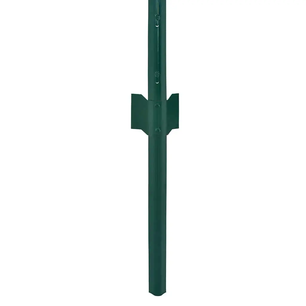 Green Wire Mesh Fence Panel 25x2m Steel Posts