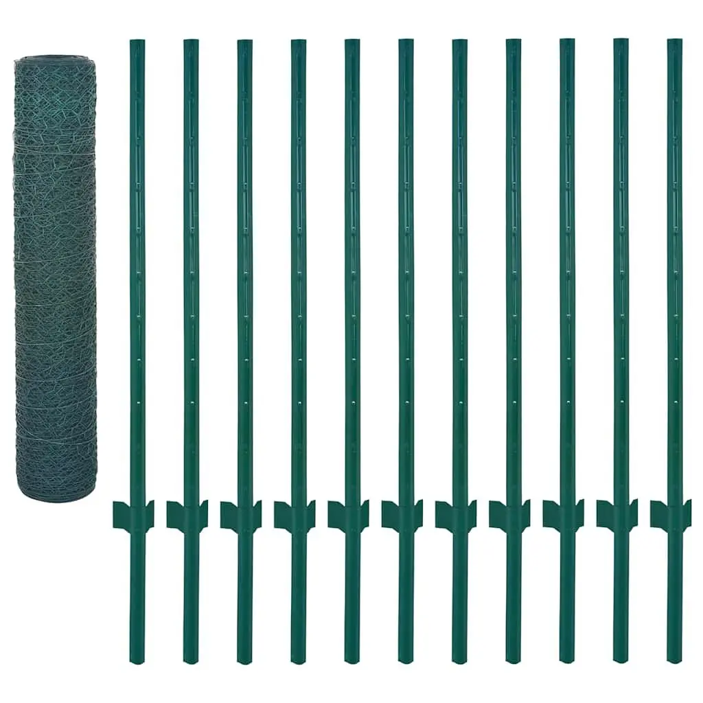 Wire Mesh Fence Green Garden Fencing 25x0.75 m