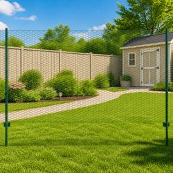 Wire Mesh Fence Roll 25x2m: Steel Construction and PVC Coating