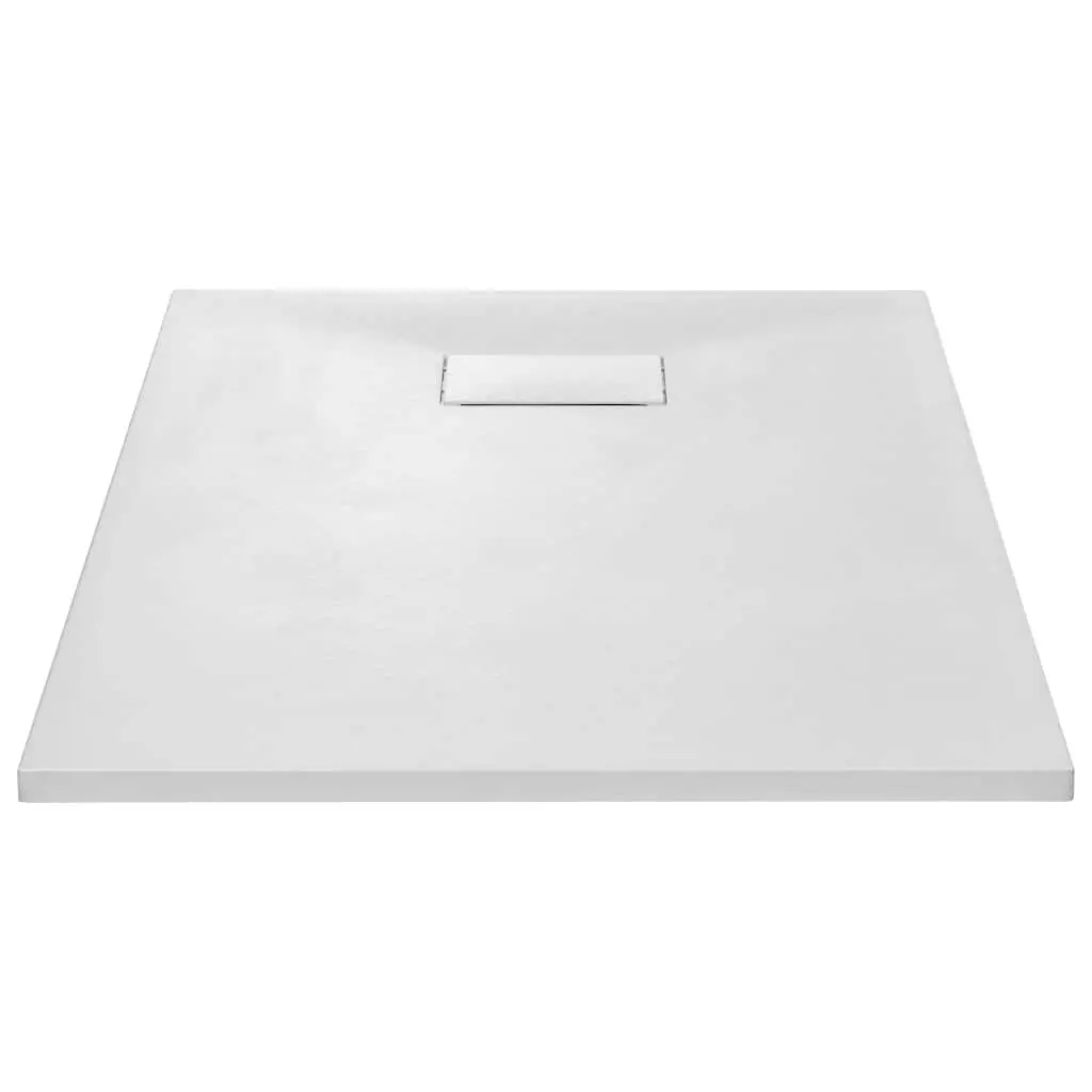 Shower Base Tray White 100x70 cm Low Profile Bathroom Fixture Modern Design