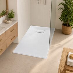 White Shower Base Tray 120x70 cm Made from SMC