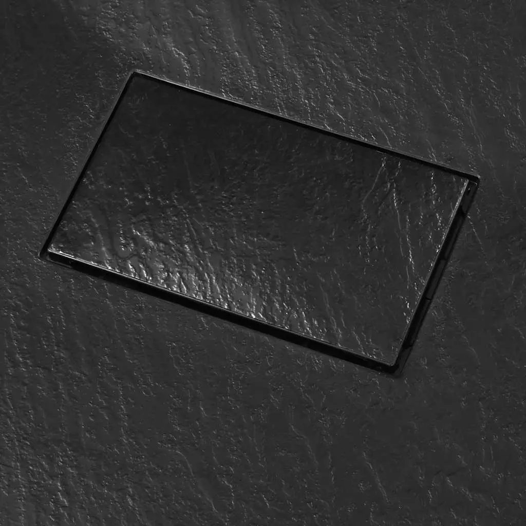 Shower Base Tray Black Low Profile 90x70 cm Bathroom Receptacle Skid Resistant