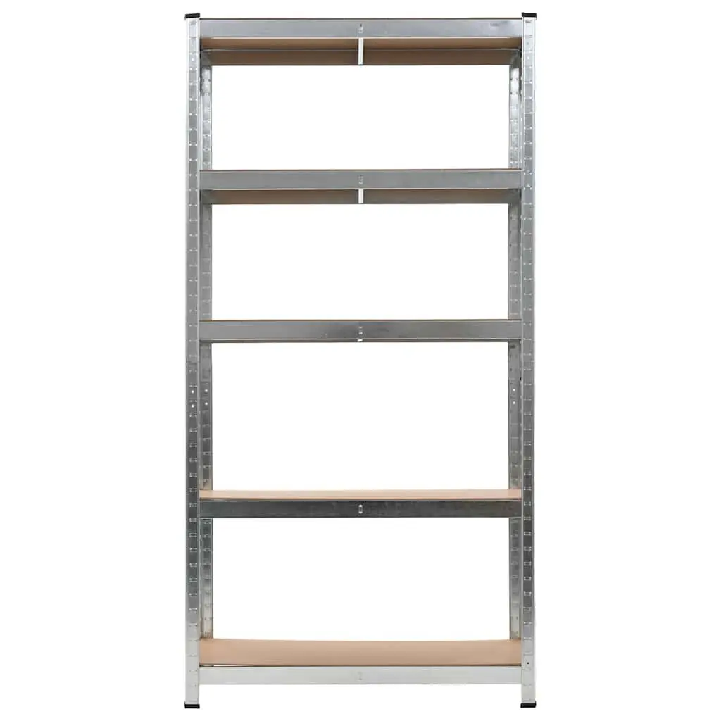 Industrial Storage Shelves 2 pcs Brown Shelving Unit Heavy Duty Rack Organiser