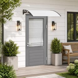 120x75cm Door Canopy Awning: Polycarbonate and ABS